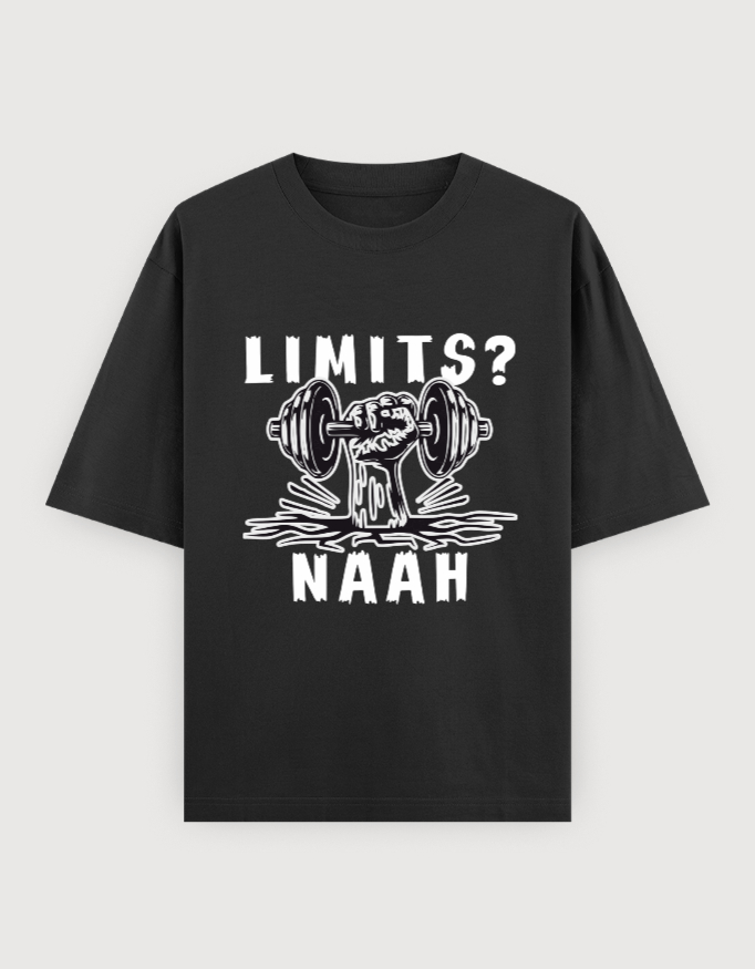 NO LIMITGYM OVERSIZED UNISEX TEE(DARKER VARIANTS) - Image 2