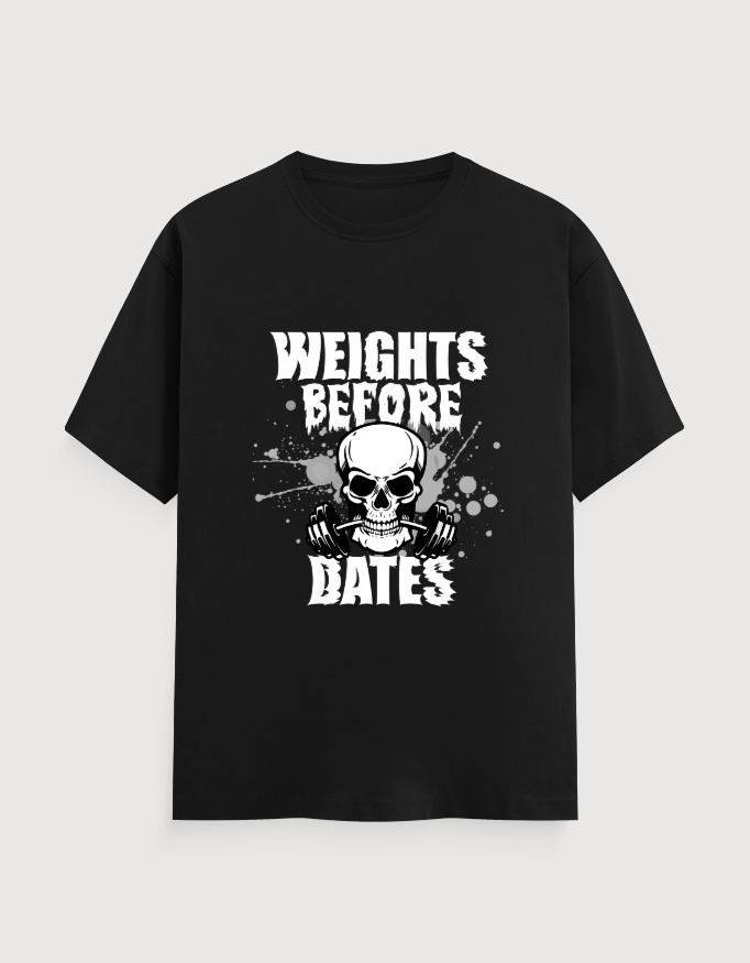 WEIGHT OVER DATES GYM UNISEX TEE (DARKER VARIANTS) - Image 4