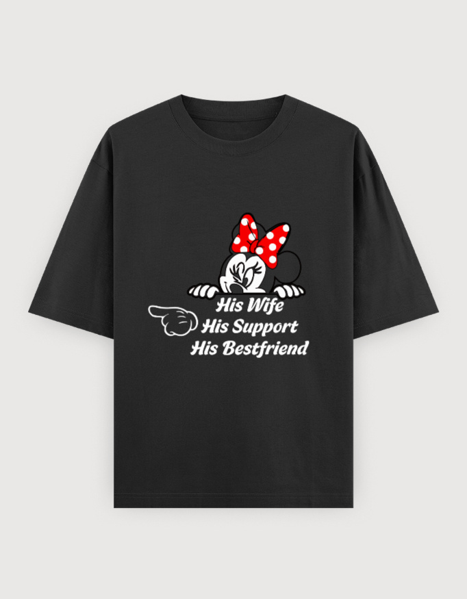 HIS WIFE,HIS BESTFRIEND OVERSIZED TEE (DARKER VARIANTS) - Image 3