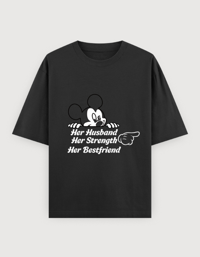 HER HUSBAND,HER BESTFRIEND OVERSIZED TEE (DARKER VARIANTS) - Image 3