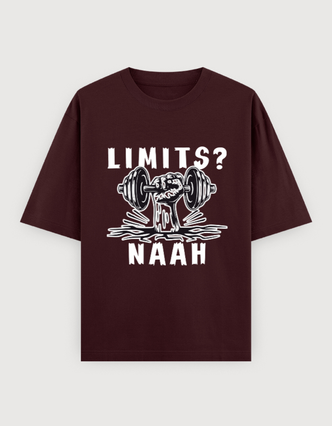 NO LIMITGYM OVERSIZED UNISEX TEE(DARKER VARIANTS)