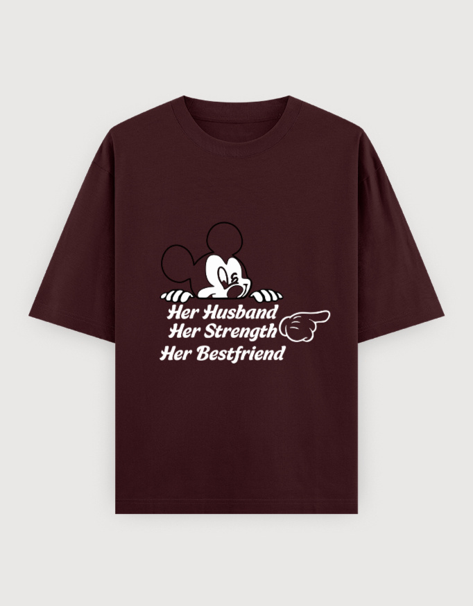 HER HUSBAND,HER BESTFRIEND OVERSIZED TEE (DARKER VARIANTS) - Image 9