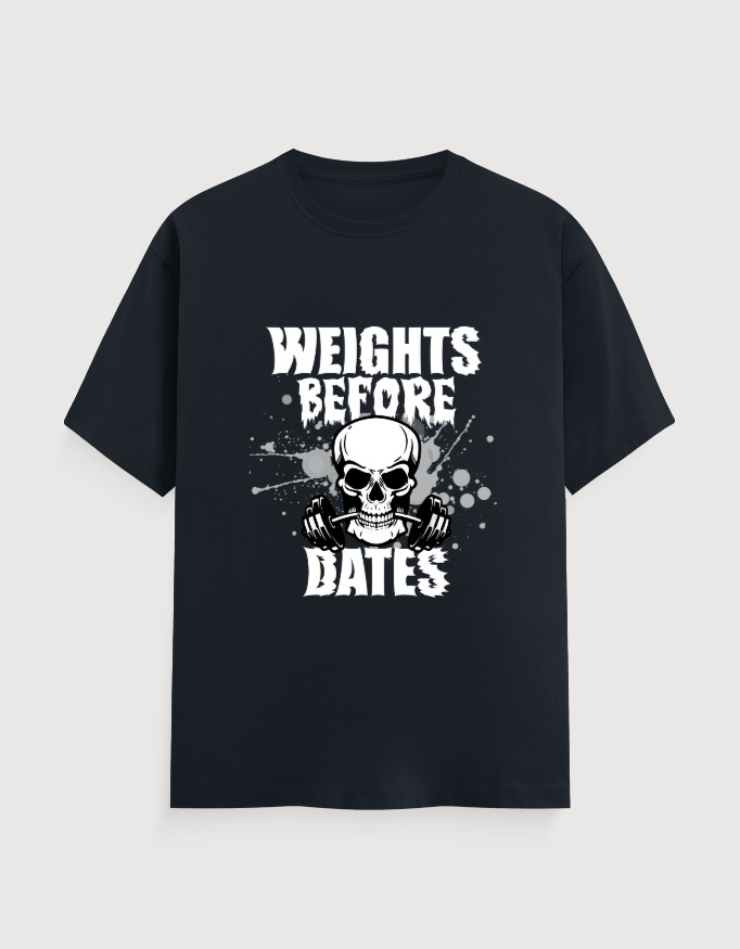 WEIGHT OVER DATES GYM UNISEX TEE (DARKER VARIANTS) - Image 5