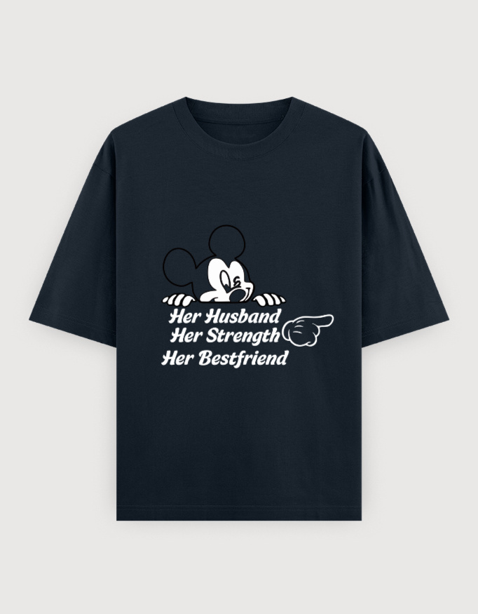 HER HUSBAND,HER BESTFRIEND OVERSIZED TEE (DARKER VARIANTS) - Image 2