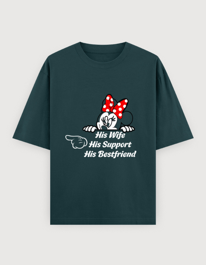 HIS WIFE,HIS BESTFRIEND OVERSIZED TEE (DARKER VARIANTS) - Image 7