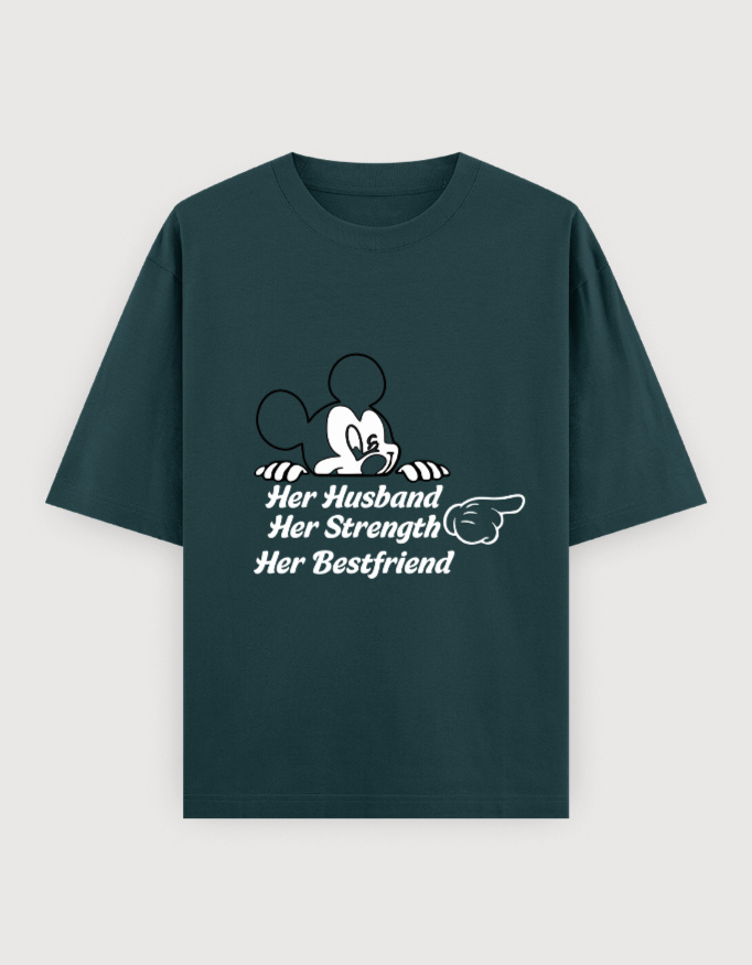 HER HUSBAND,HER BESTFRIEND OVERSIZED TEE (DARKER VARIANTS) - Image 7