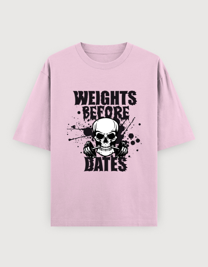 WEIGHT OVER DATES GYM OVERSIZED UNISEX TEE (LIGHTER VARIANTS) - Image 6