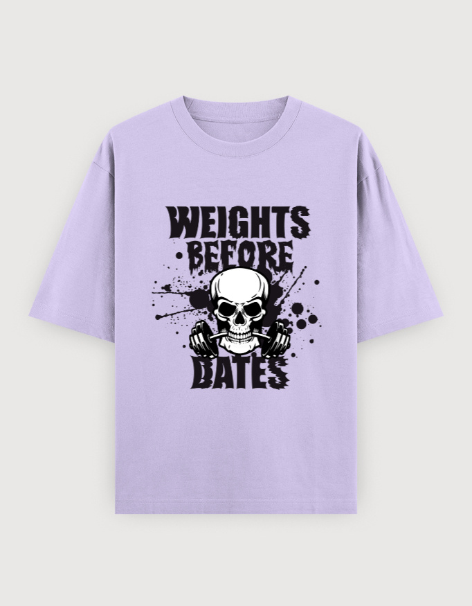 WEIGHT OVER DATES GYM OVERSIZED UNISEX TEE (LIGHTER VARIANTS) - Image 7